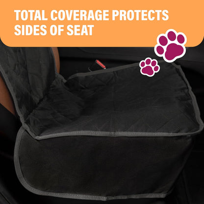 Dog Car Seat Cover, Waterproof Front Seat Protector for SUV Truck Sedan, Pet Safety Travel Comfort System with Universal Fit, Orange